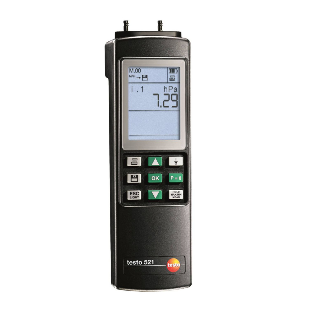 Testo 521-1 Differential Pressure Measuring Instrument (0.2% of f.v.)